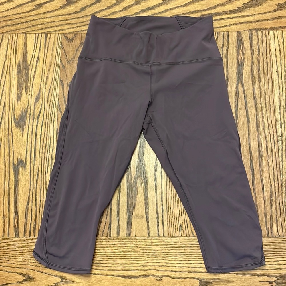 Lululemon Purple High Waisted Mesh Crop Leggings | Color: Purple | Size: 10